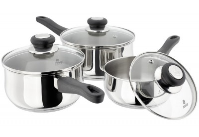 Judge Vista Saucepan Set 3 piece (14 / 16 / 18cm saucepans)
